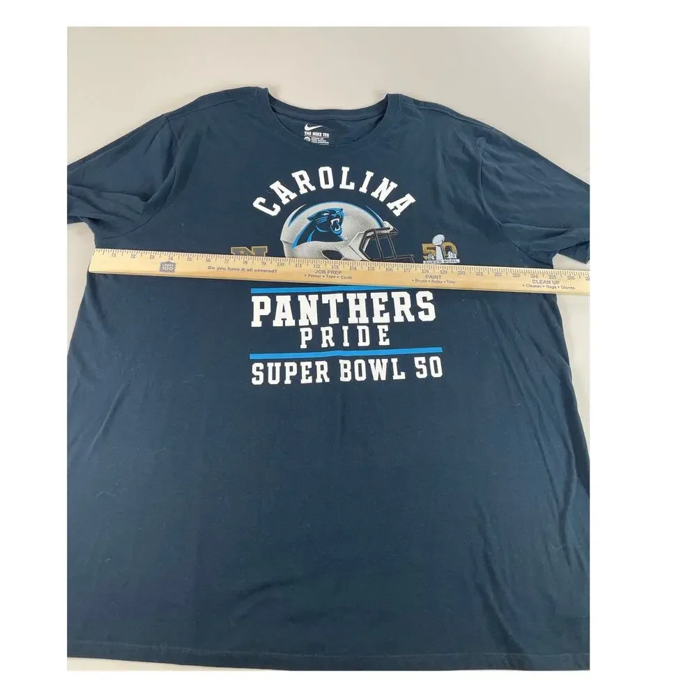 Nike Mens Black Carolina Panthers 100% Cotton Short Sleeve Tee XXL